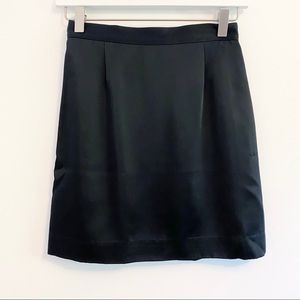 Vintage 1990s Gap Black Satin Miniskirt